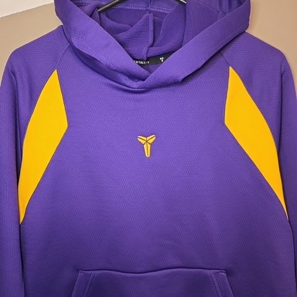 Nike Kobe Bryant Mamba Kids' Therma-Fit Purple Yellow Hoodie HJ1028-547 Size XL - Picture 2 of 14